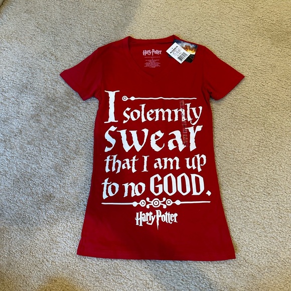 T-shirt Femme Harry Potter - I Solemnly Swear That I Am Up To No Good - Gildan, Noir, Neuf